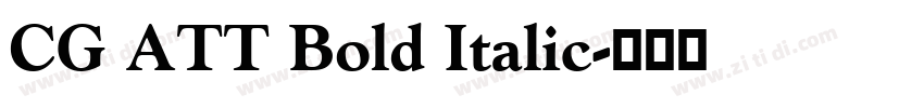 CG ATT Bold Italic字体转换